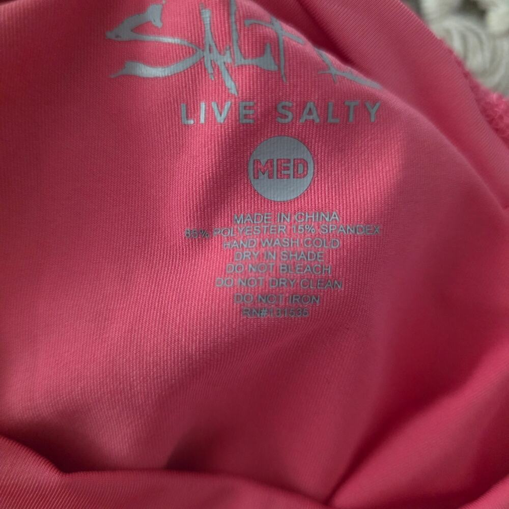Salt Life "SLX" Pink Long-sleeved UPF 50 Sun Shirt Size Medium - Picture 7 of 10